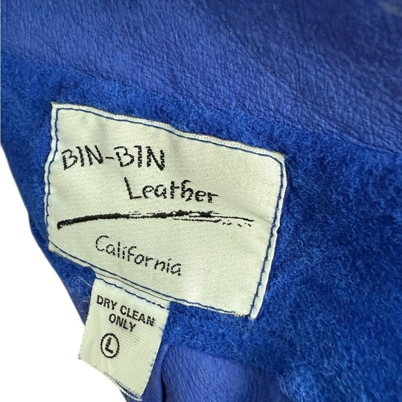 Bin Bin California Vintage 80s Elegant Blue Women's Dress Size Large - Picture 5 of 10